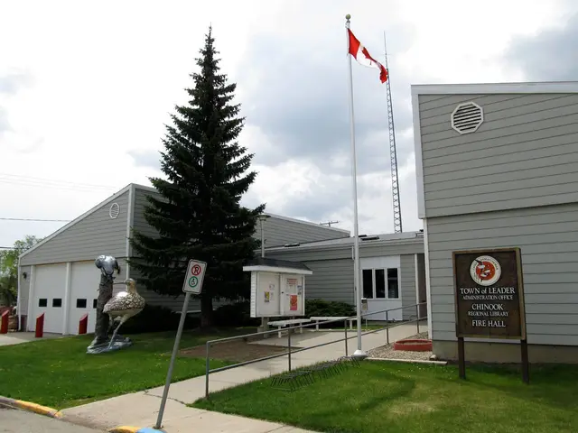 Town office, library and fire hall